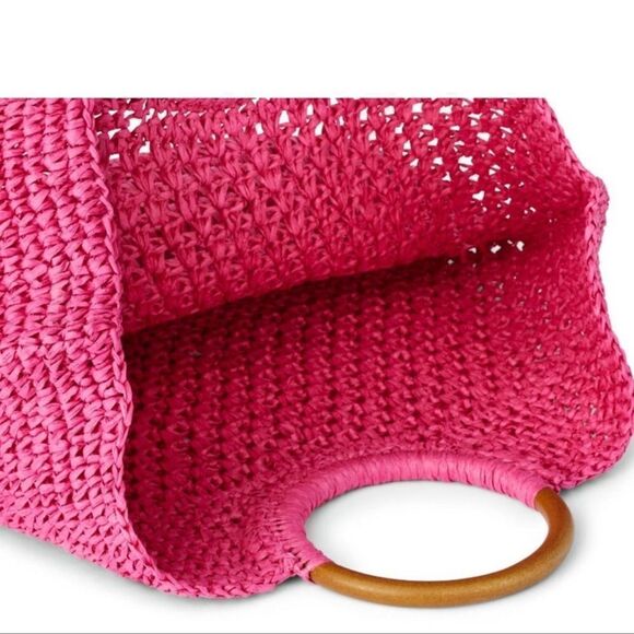 Tabitha Brown for Target- Red Avocado Woven Straw Tote - Picture 3 of 4